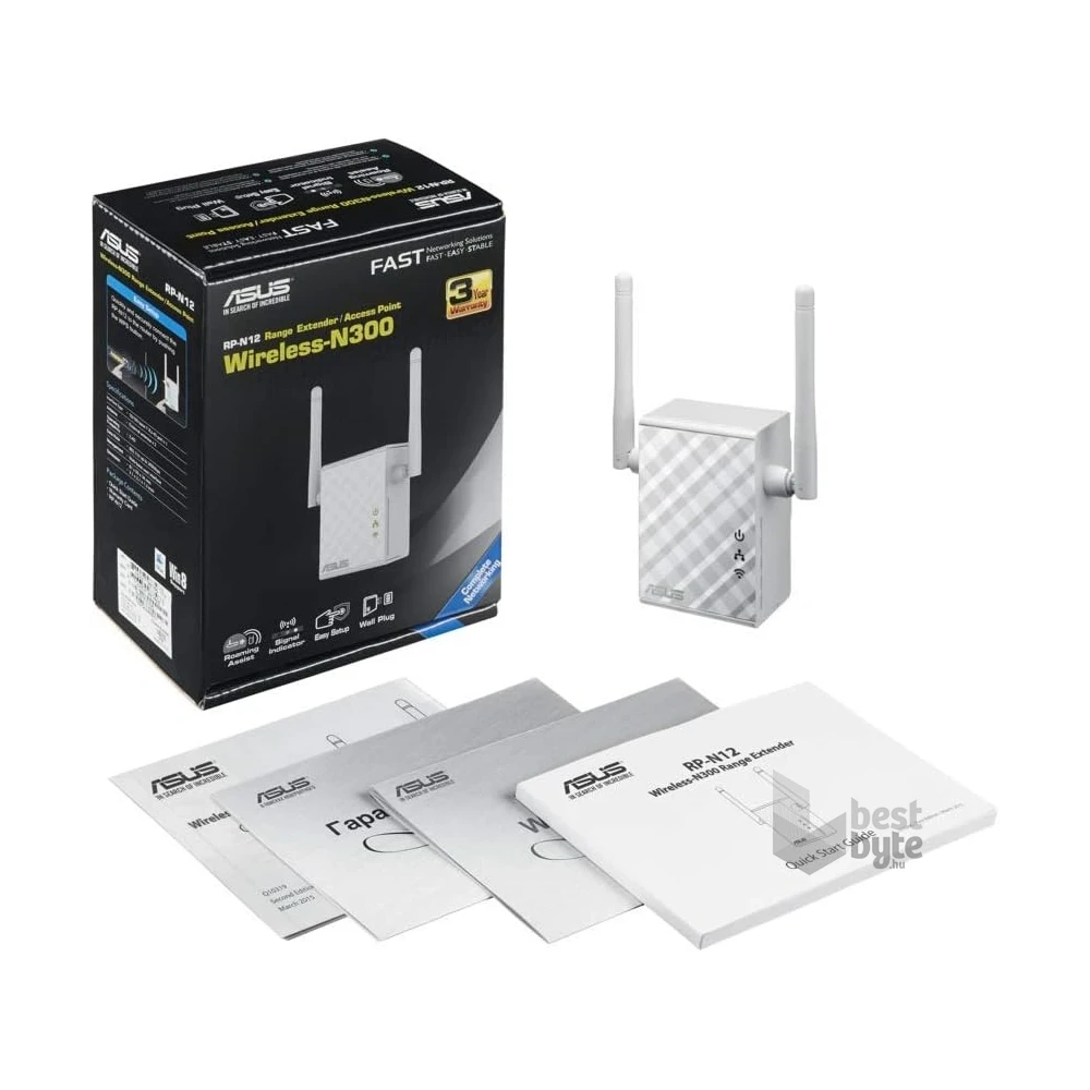 ASUS RP-N12 Vezeték nélküli 300Mbps Range Extender