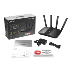 ASUS RT-BE58U 688+2882Mbps fekete vezeték nélküli router