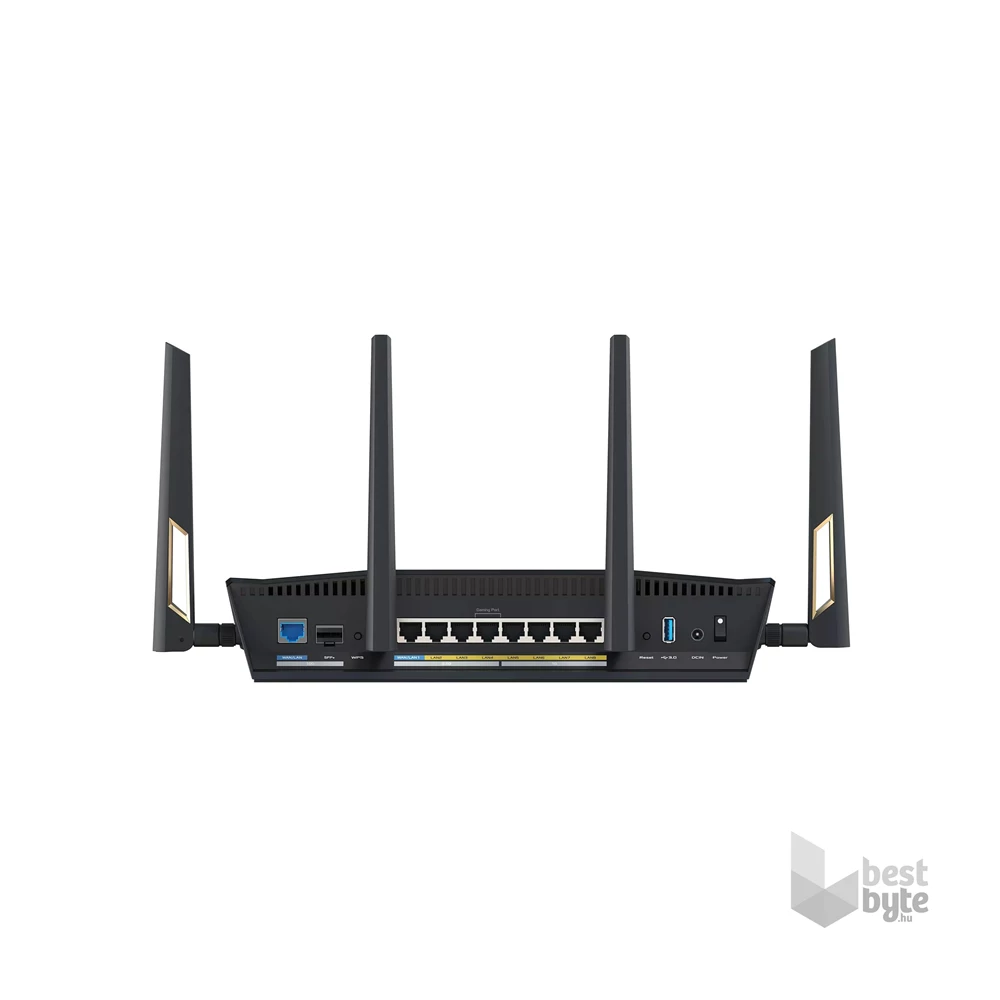 ASUS RT-BE88U 1376+5764Mbps fekete vezeték nélküli router