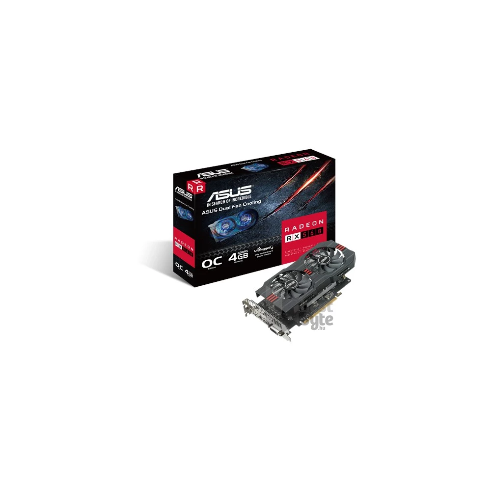 ASUS RX560-O4G AMD 4GB GDDR5 128bit PCI-E videokártya