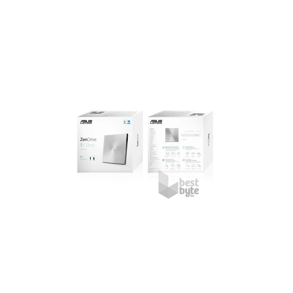 ASUS SDRW-08U9M-U/SIL/G/AS USB ezüst DVD író