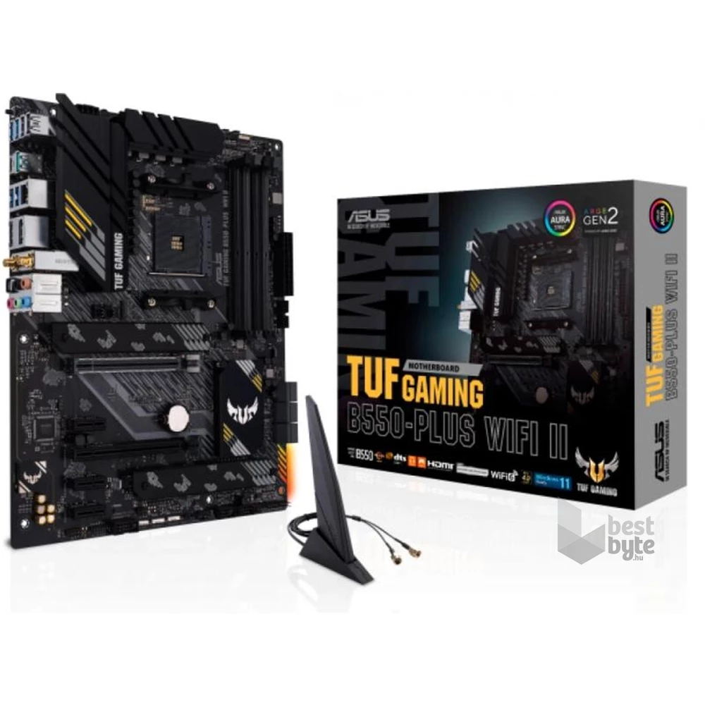 ASUS TUF GAMING B550-PLUS WIFI II AMD B550 SocketAM4 ATX alaplap