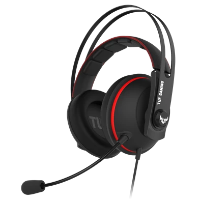 ASUS TUF GAMING H7 fekete-piros gamer headset