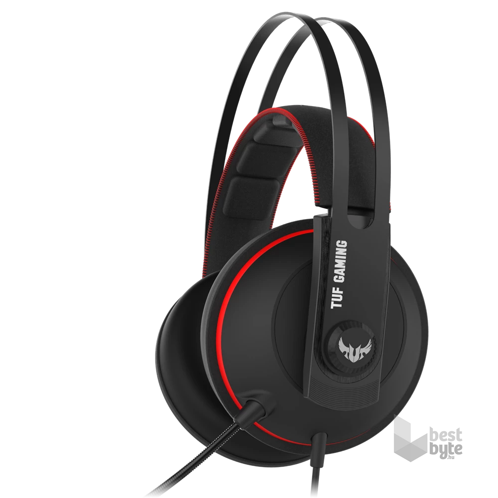 ASUS TUF GAMING H7 fekete-piros gamer headset