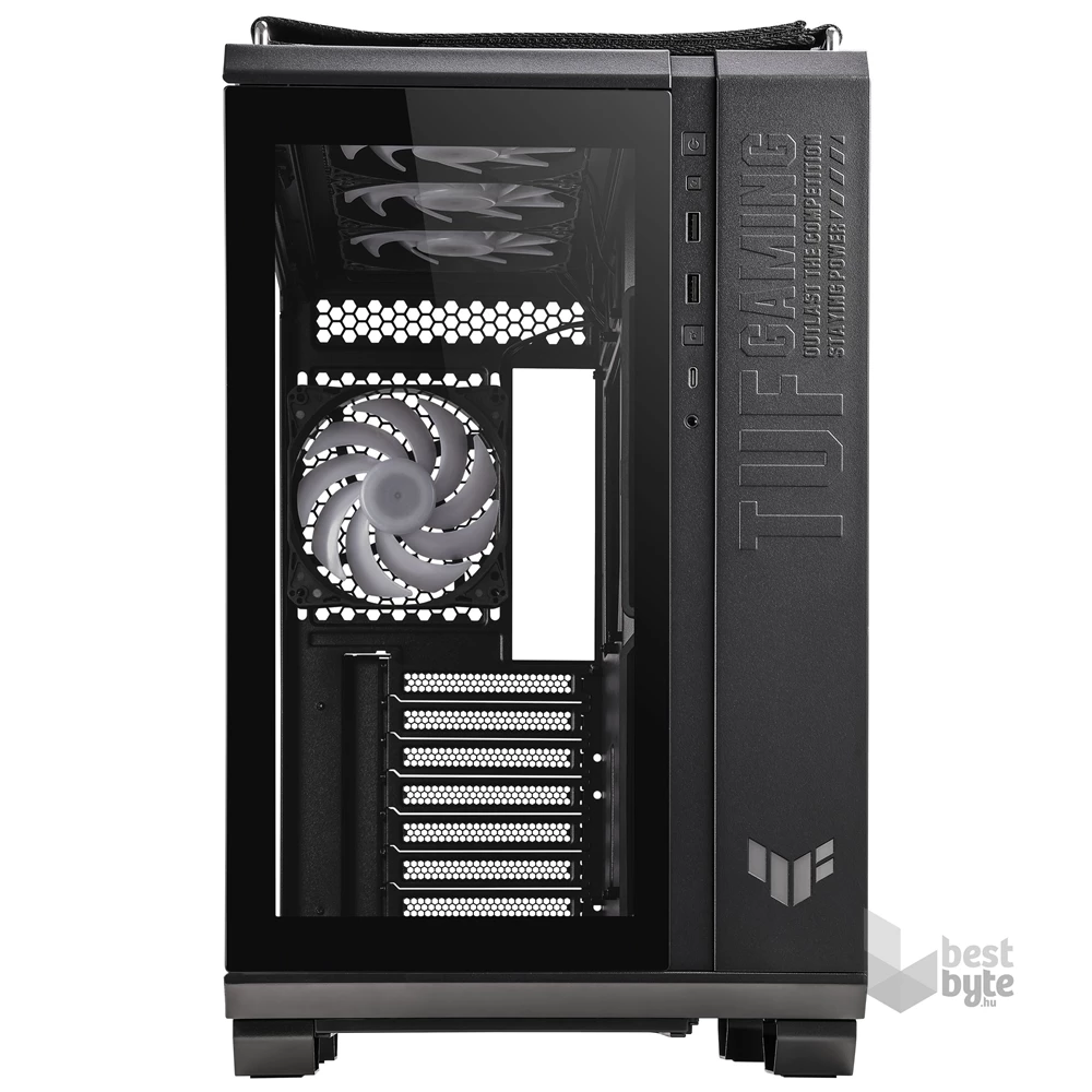 ASUS TUF Gaming GT502 PLUS fekete (táp nélküli) ablakos ATX ház