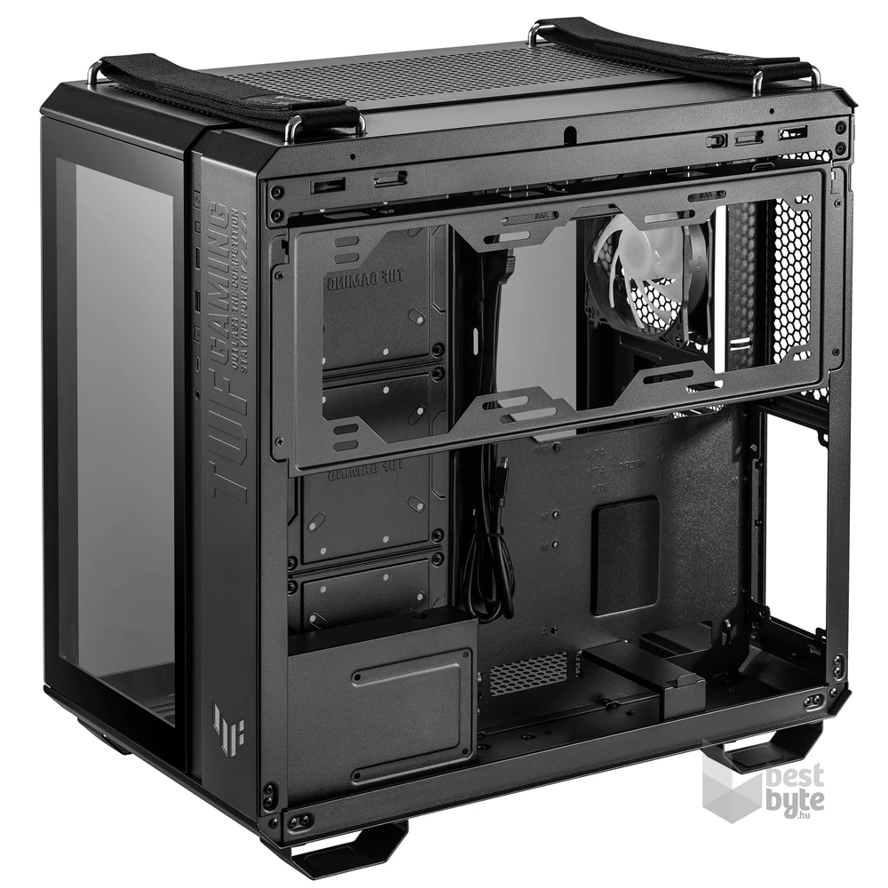 ASUS TUF Gaming GT502 PLUS fekete (táp nélküli) ablakos ATX ház