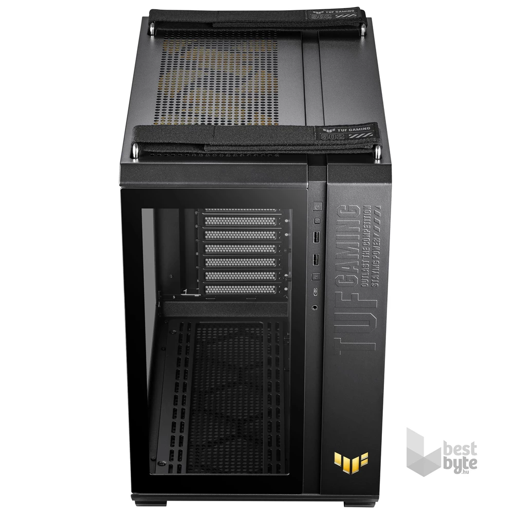 ASUS TUF Gaming GT502 PLUS fekete (táp nélküli) ablakos ATX ház