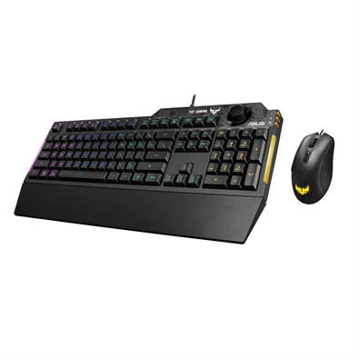 ASUS TUF Gaming K1 HUN fekete USB világító billentyűzet + TUF Gaming M3 gamer egér Combo