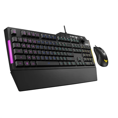 ASUS TUF Gaming K1 HUN fekete USB világító billentyűzet + TUF Gaming M3 gamer egér Combo