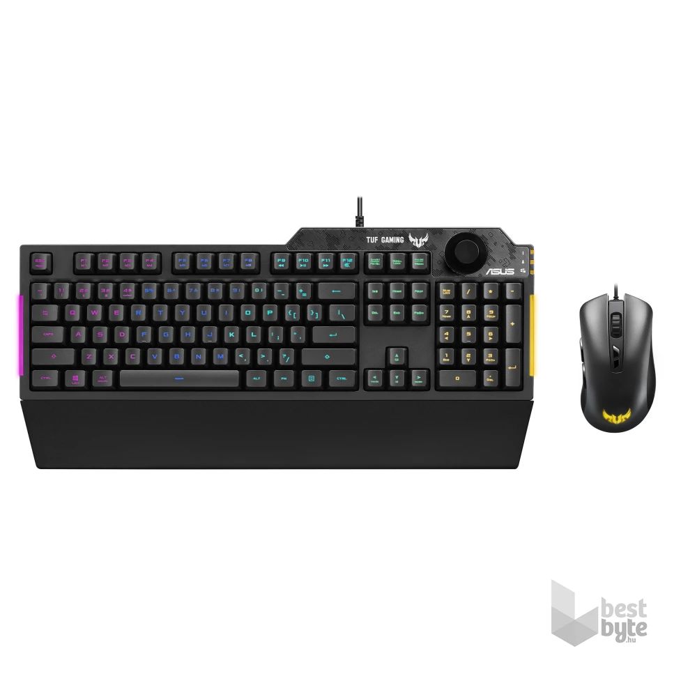 ASUS TUF Gaming K1 HUN fekete USB világító billentyűzet + TUF Gaming M3 gamer egér Combo