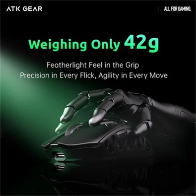 ATK Fierce X 8K USB vezeték nélküli fehér optikai gamer egér