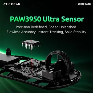 ATK Fierce X 8K USB vezeték nélküli fehér optikai gamer egér
