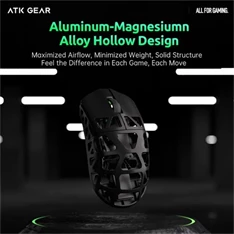ATK Fierce X 8K USB vezeték nélküli fehér optikai gamer egér