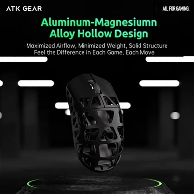 ATK Fierce X 8K USB vezeték nélküli fehér optikai gamer egér