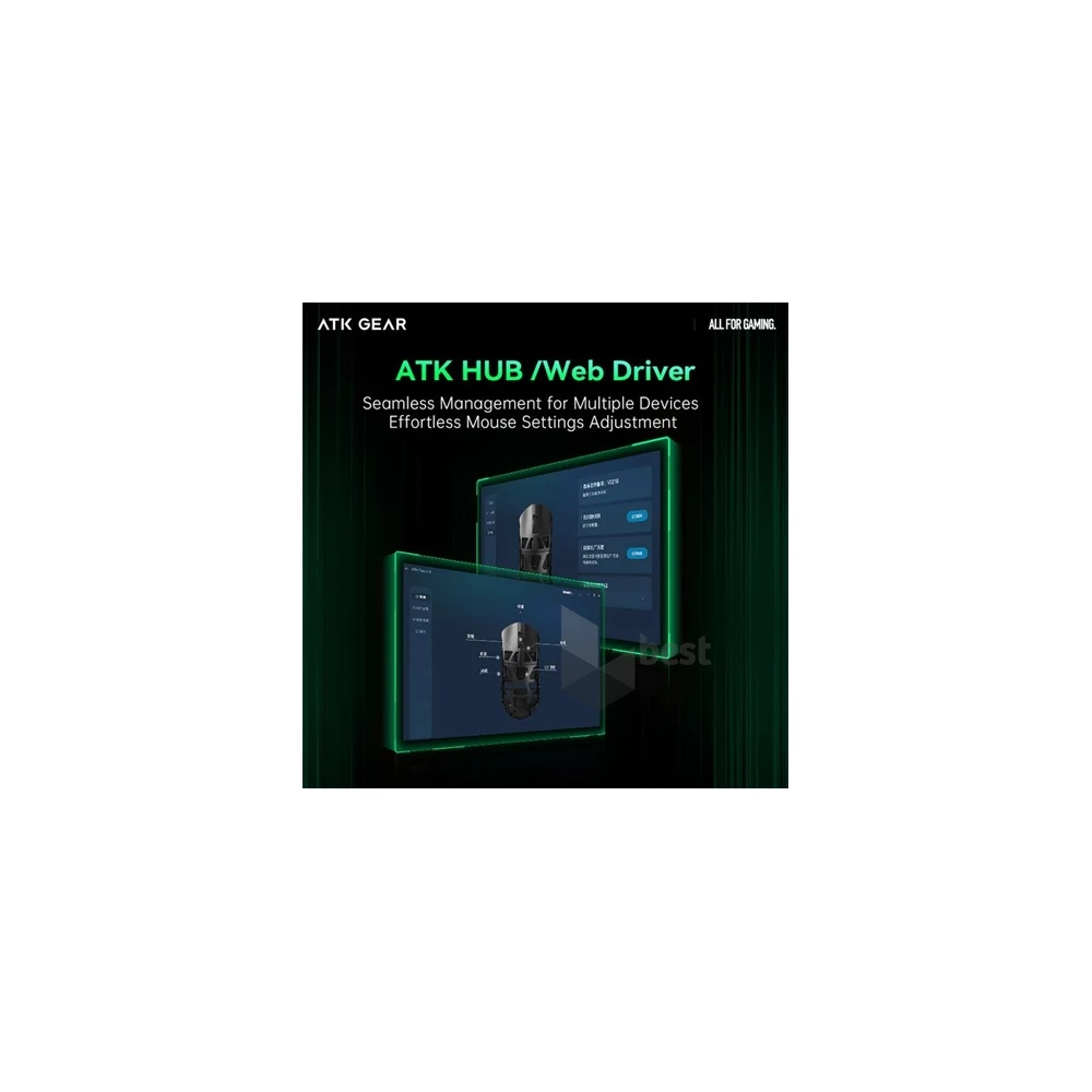 ATK Fierce X 8K USB vezeték nélküli fehér optikai gamer egér