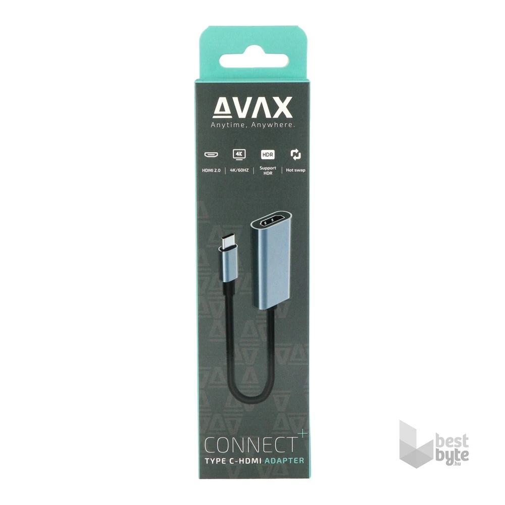 AVAX AD603 CONNECT+ Type C-HDMI 4K/60Hz alumínium adapter