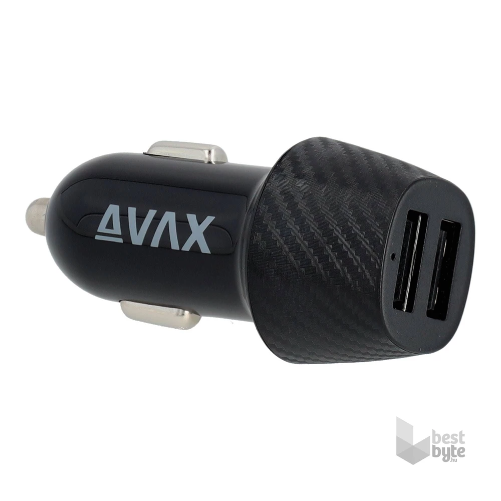 AVAX CC601B CARLY+ 40W USB A (QC)+Type C (PD) fekete autós gyorstöltő