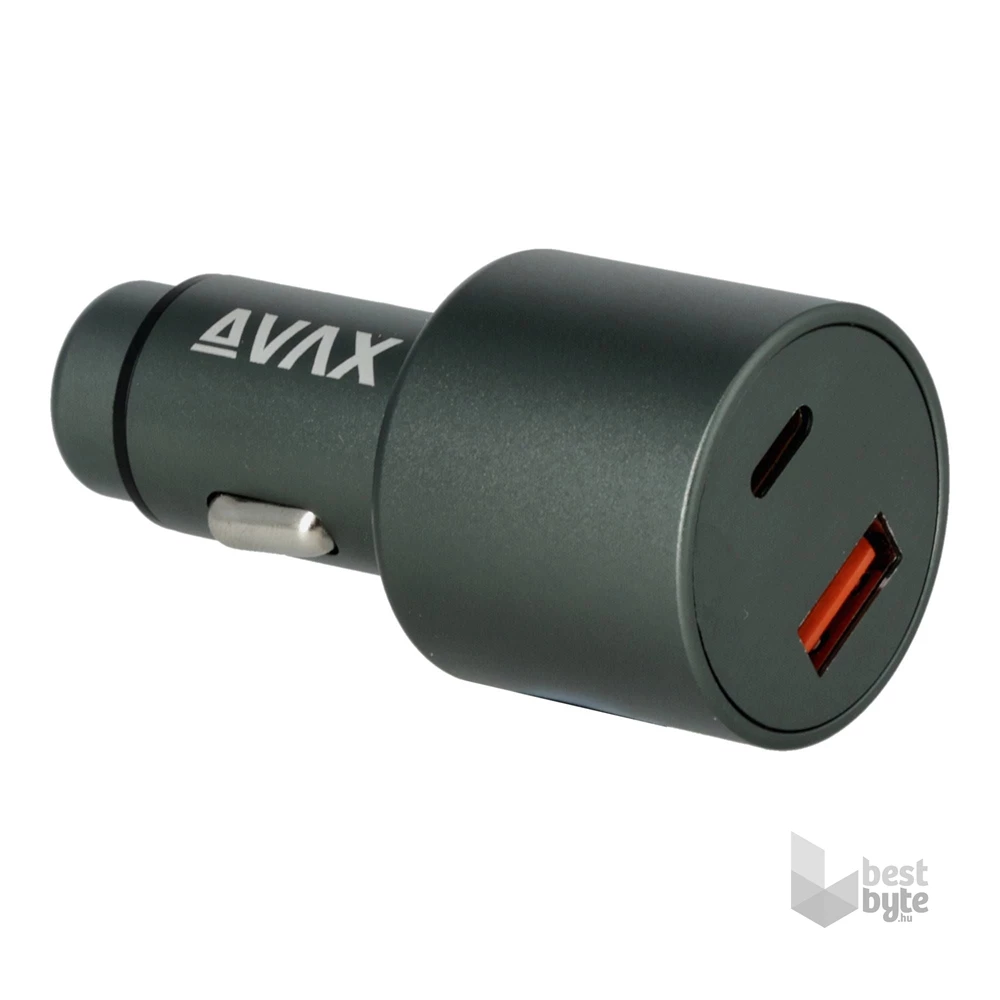 AVAX CC680B CARLY+ 140W USB A+Type C fekete autós töltő