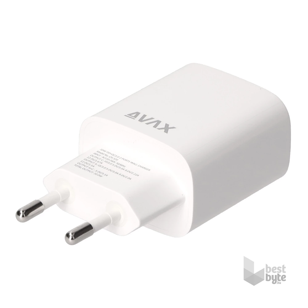 AVAX CH320 SPEEDY Hálózati fali töltő USB + Type C, 20W