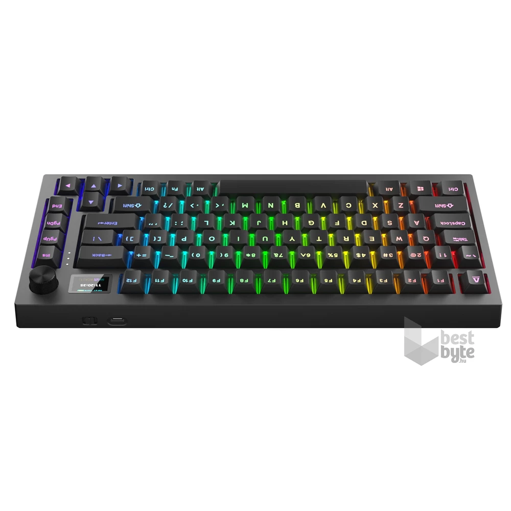 AVAX GM02 PRO 75% HUN Gasket RGB tri-mode mechanikus (Gateron piros switch) billentyűzet