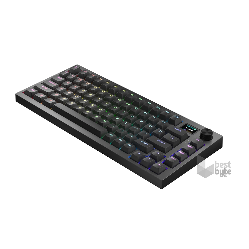 AVAX GM02 PRO 75% HUN Gasket RGB tri-mode mechanikus (Gateron piros switch) billentyűzet