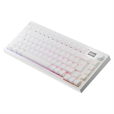 AVAX GM02 PRO 75% HUN tri-mode fehér mechanikus (Gateron red switch) billentyűzet