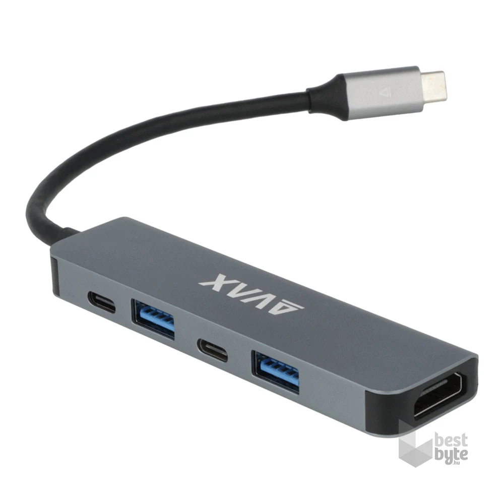AVAX HB611 CONNECT+ 5in1 Multi Type C-HDMI(4k60Hz), TypeC, 2xUSB 3.0, PD 100W HUB