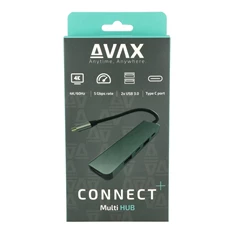 AVAX HB611 CONNECT+ 5in1 Multi Type C-HDMI(4k60Hz), TypeC, 2xUSB 3.0, PD 100W HUB