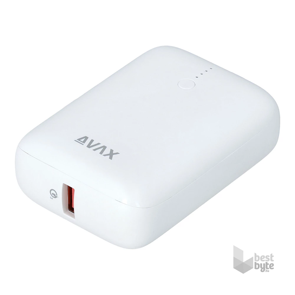 AVAX PB105W MINI 10000mAh Type C/PD 20W+QC 22.5W gyorstöltő fehér power bank