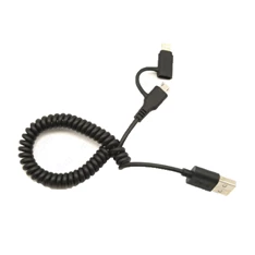 AWEI CL-53 1m/2 az 1-ben USB - micro USB/fekete Lightning kábel