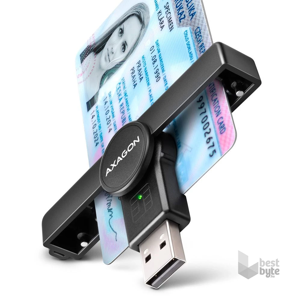 Axagon CRE-SMPA USB Smart card PocketReader okos kártyaolvasó
