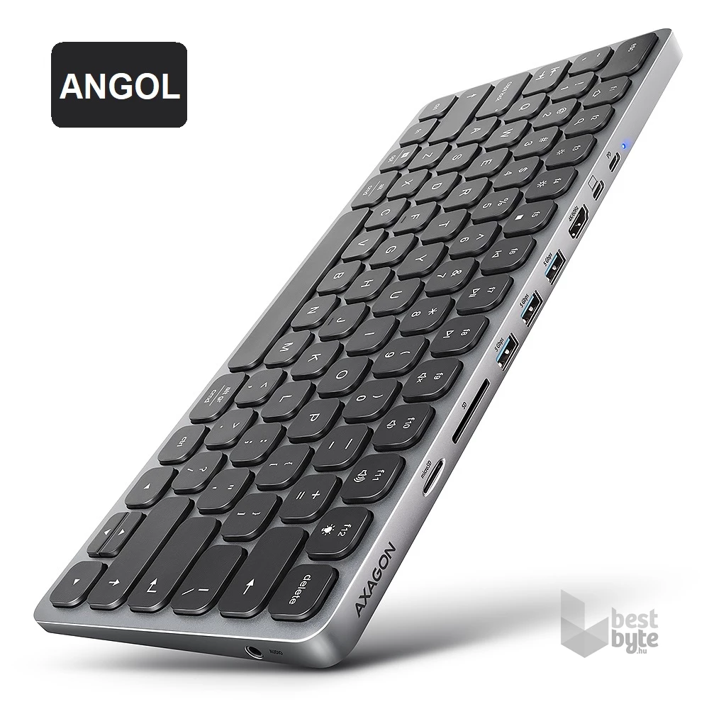 AXAGON HMC-KB-US Angol billentyűzet és hub