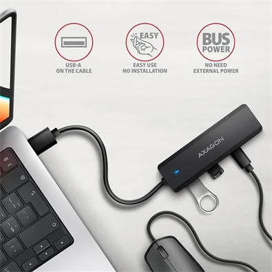 AXAGON HUE-C2A USB-A 5Gbps utazó hub