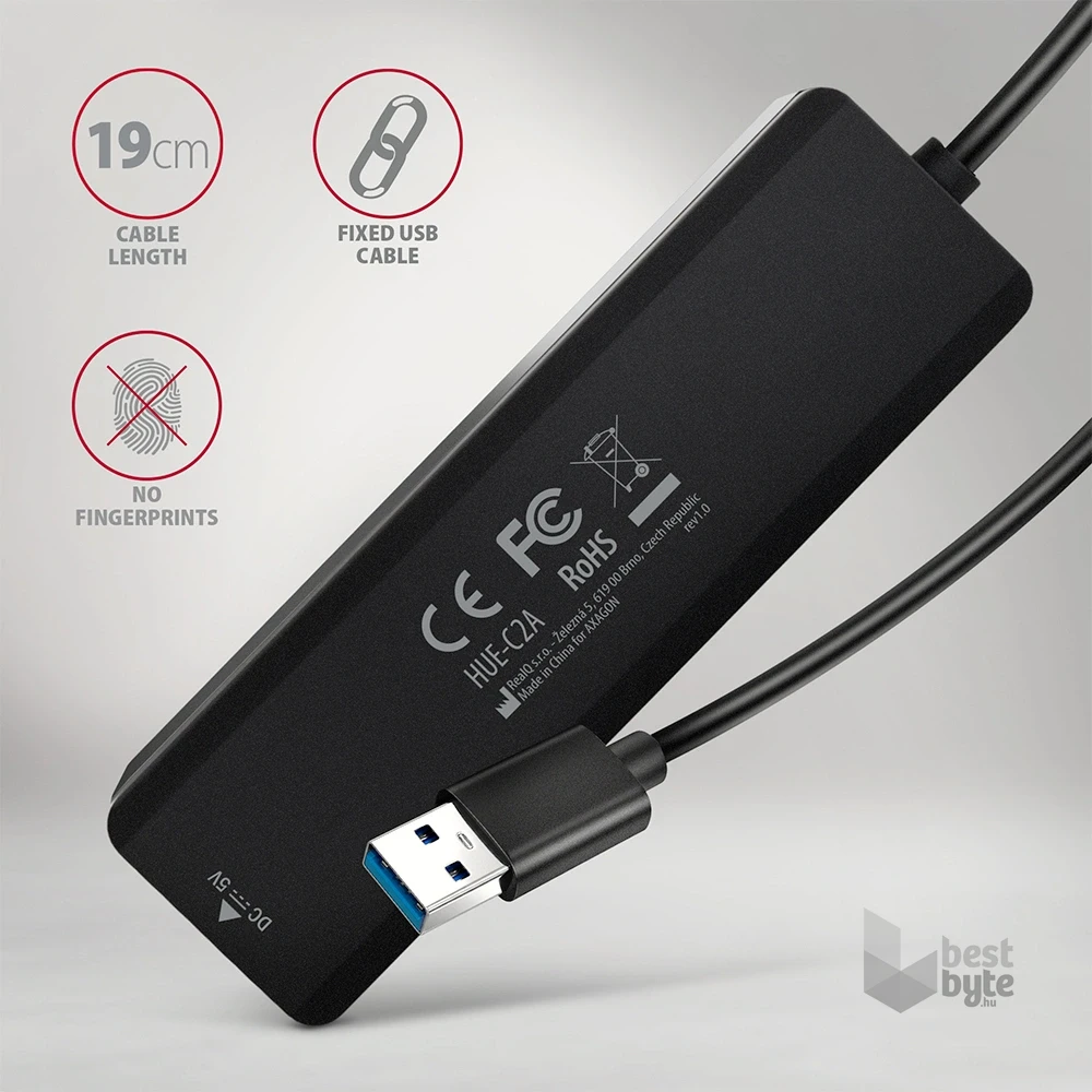 AXAGON HUE-C2A USB-A 5Gbps utazó hub