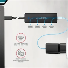 AXAGON HUE-C2C USB-C 5Gbps utazó hub