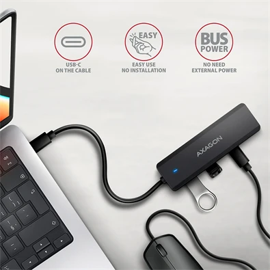 AXAGON HUE-C2C USB-C 5Gbps utazó hub