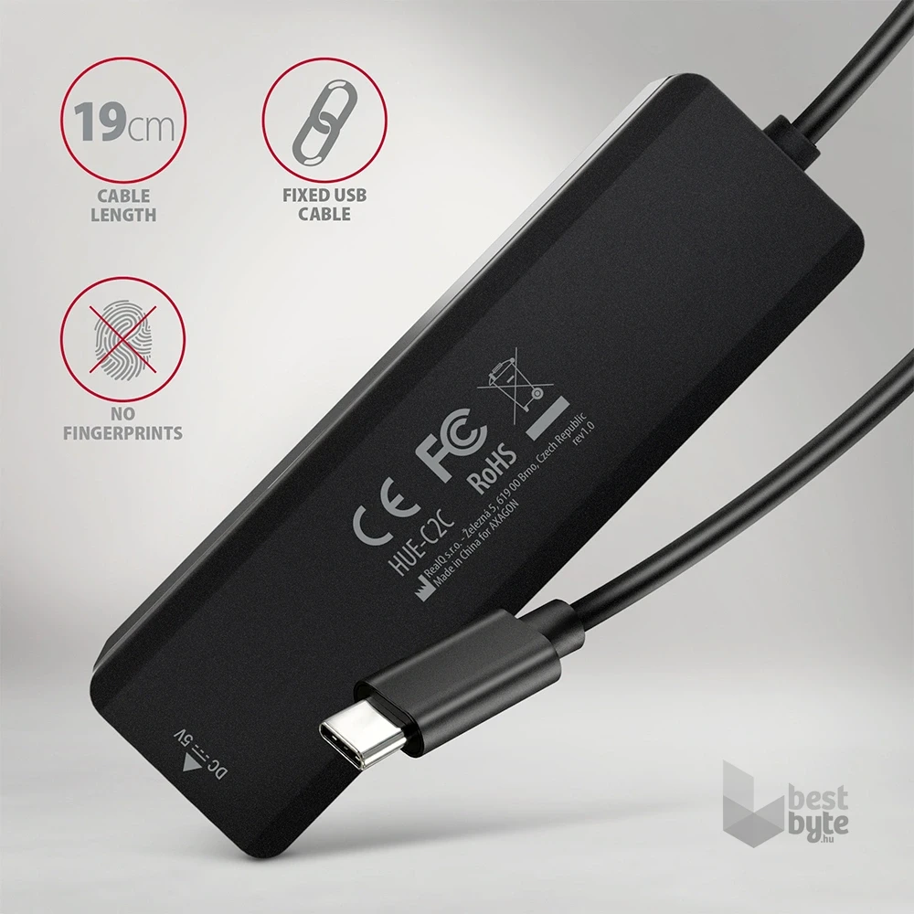 AXAGON HUE-C2C USB-C 5Gbps utazó hub