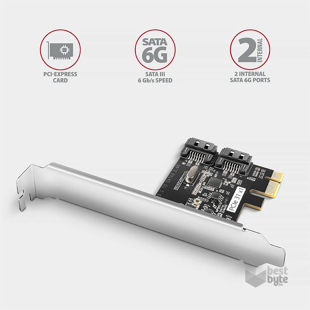 AXAGON PCES-SJ2 2db belső SATAIII portos PCI-Express kártya