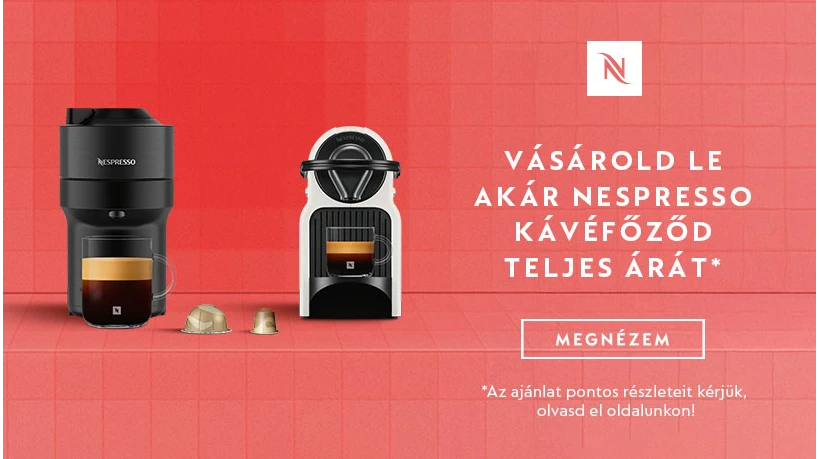 A NESPRESSO kávé szerelmeseinek most igazán jó ajánlattal kedveskedünk!
