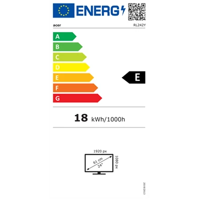 Acer 23,8" Vero RL242YEyiiv ZeroFrame FreeSync FHD IPS 100Hz HDMI/VGA monitor