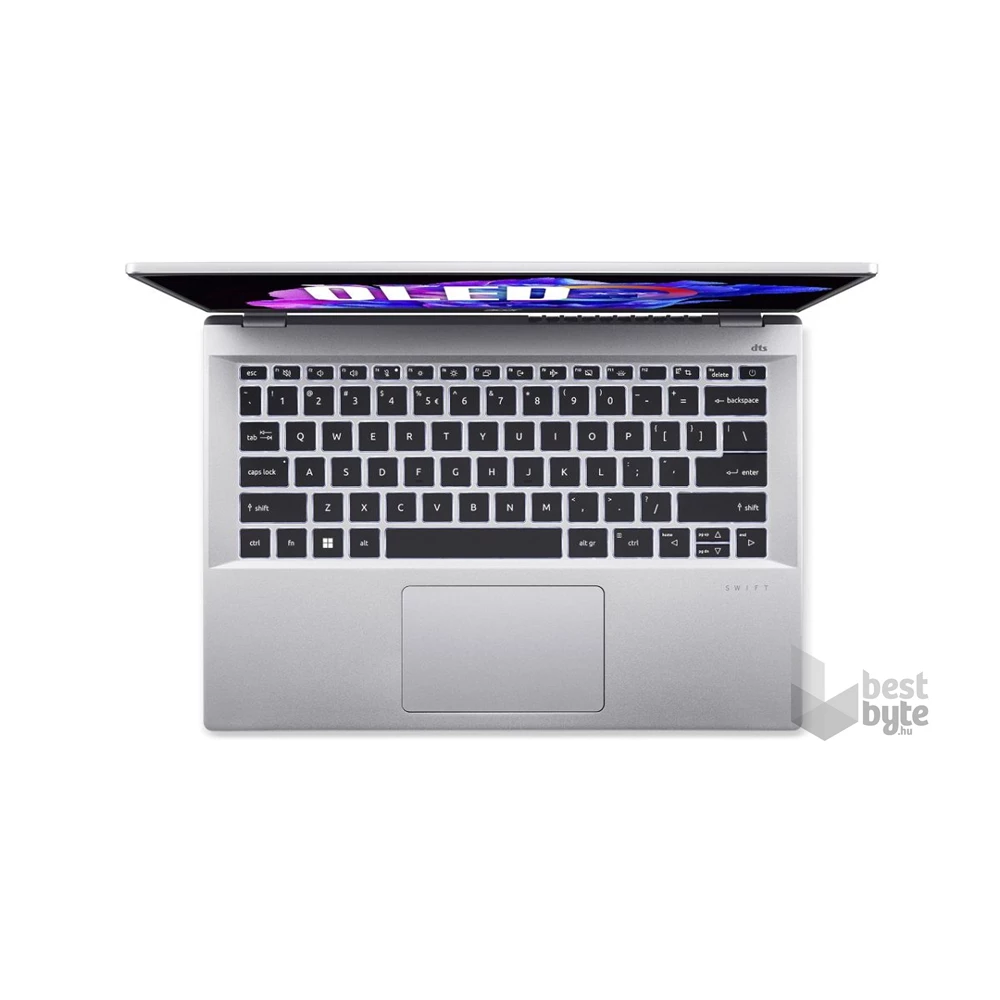 Acer Swift Go SFG14-71-56N8 laptop (14"2,8K/Intel Core i5-1335U/Int.VGA/8GB RAM/512GB/Win11) - ezüst