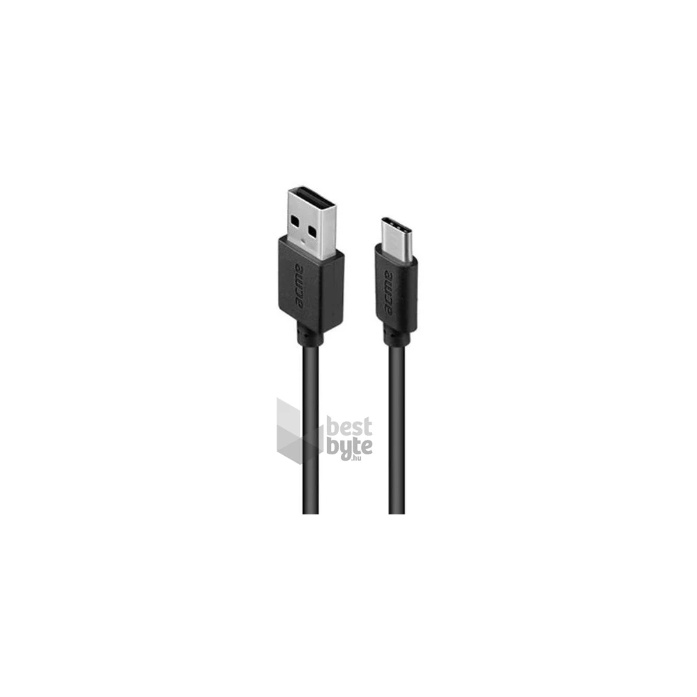 Acme CB1041 1m fekete Type-C - USB adat és töltőkábel