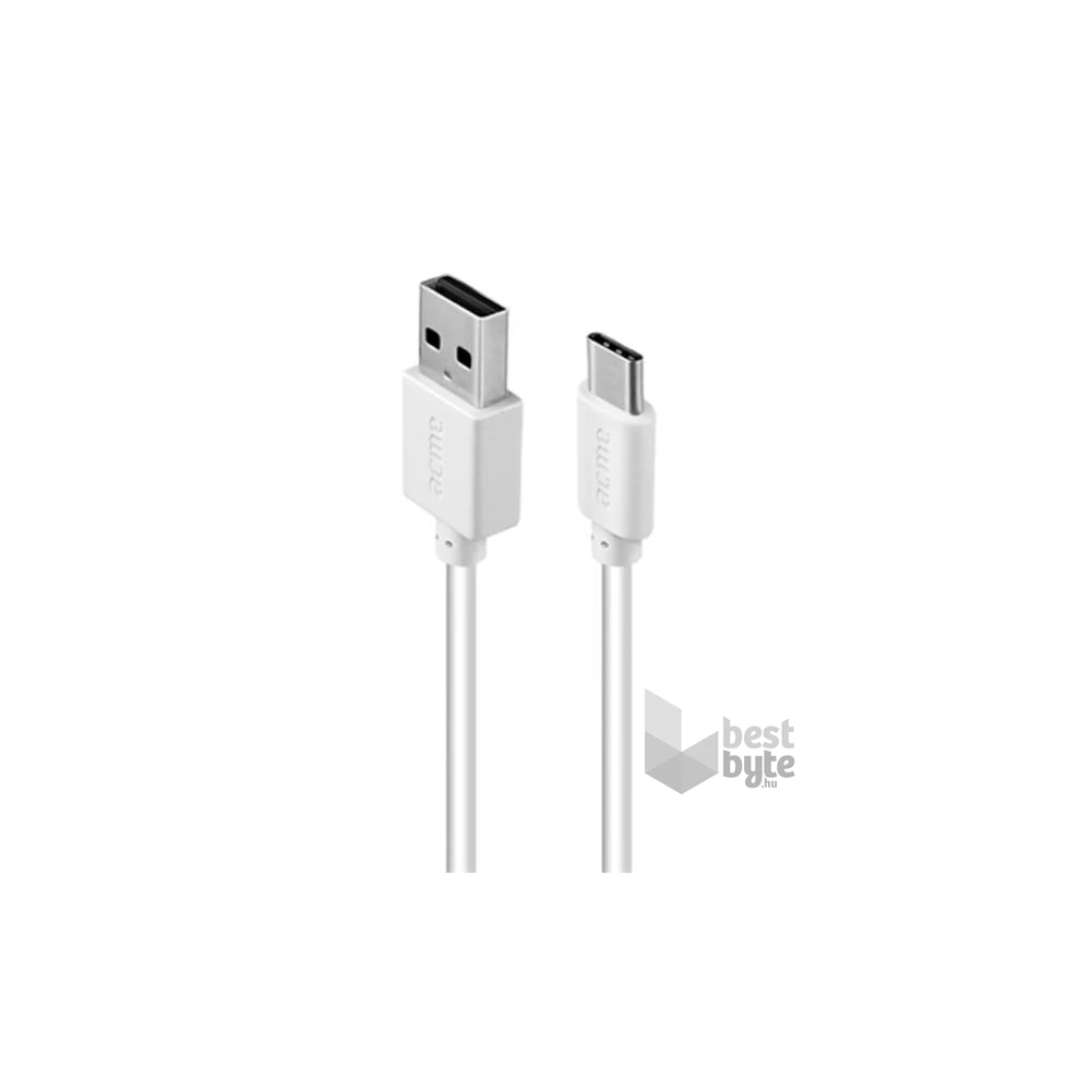Acme CB1042W 2m fehér Type-C - USB adat és töltőkábel