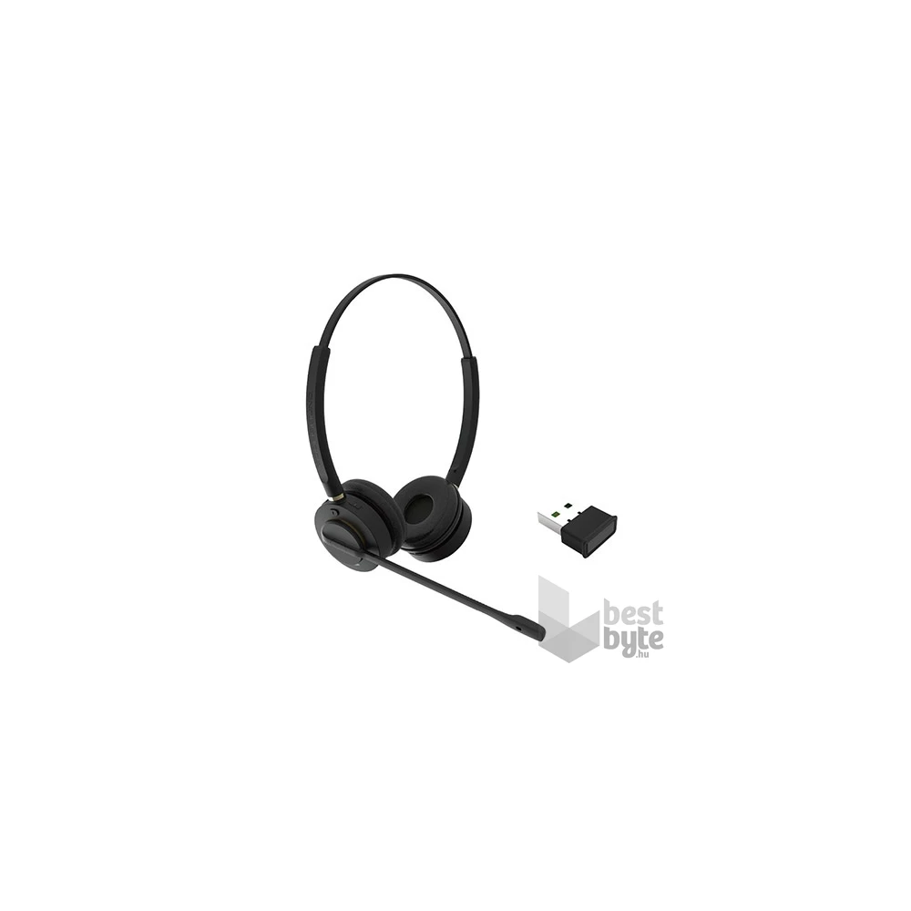 Addasound INSPIRE 16 (Bluetooth, USB csatlakozó, Noice Cancelling mikrofon) fekete-szürke UC Call Center fejhallgató