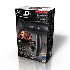 Adler AD2251 összecsukható fekete hajszárító