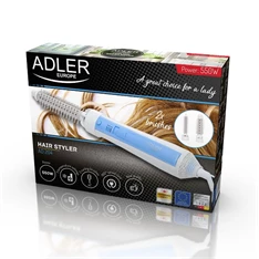 Adler AD 204 világoskék-fehér meleglevegős hajformázó
