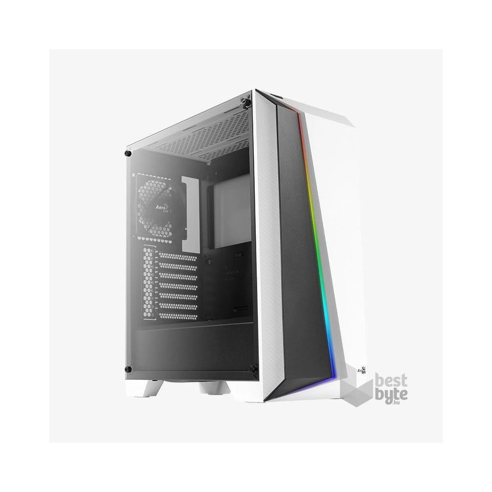 Aerocool Cylon Pro TG RGB fehér (táp nélküli) ablakos ATX ház