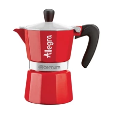Aeternum Allegra 3 személyes piros kotyogós kávéfőző