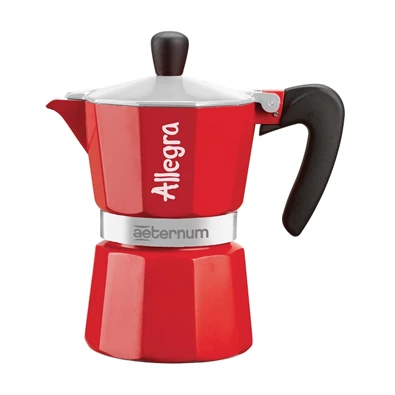 Aeternum Allegra 3 személyes piros kotyogós kávéfőző