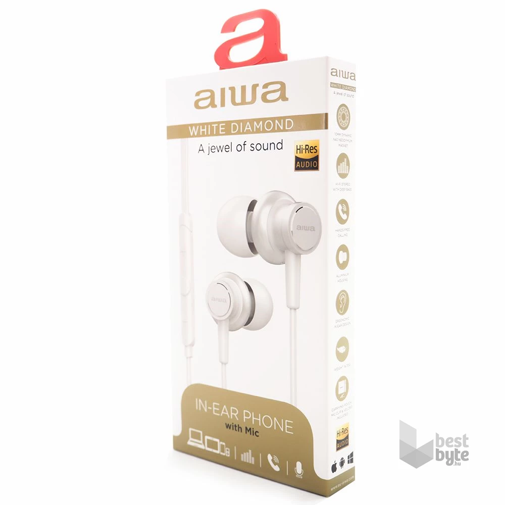 Aiwa ESTM-500WT fehér fülhallgató